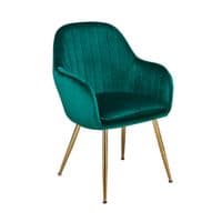 Laval Forest Green Velvet Dining Chair (Pack Of 2) 19LD640