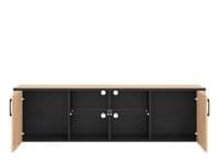 Lazio Artisan Oak Effect And Black 200cm TV Unit Cabinet 11011283 S/O