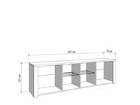 Lazio Artisan Oak Effect And Black 200cm TV Unit Cabinet 11011283 S/O