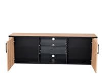 Lazio Artisan Oak Effect And Black Industrial 168cm TV Unit Cabinet With Storage 11008215 S/O