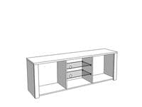 Lazio Artisan Oak Effect And Black Industrial 168cm TV Unit Cabinet With Storage 11008215 S/O