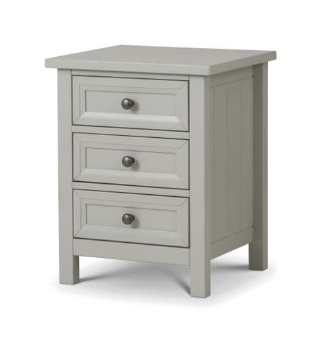 Legnano Dove Grey Lacquered Finish 3 Drawer Bedside JB291