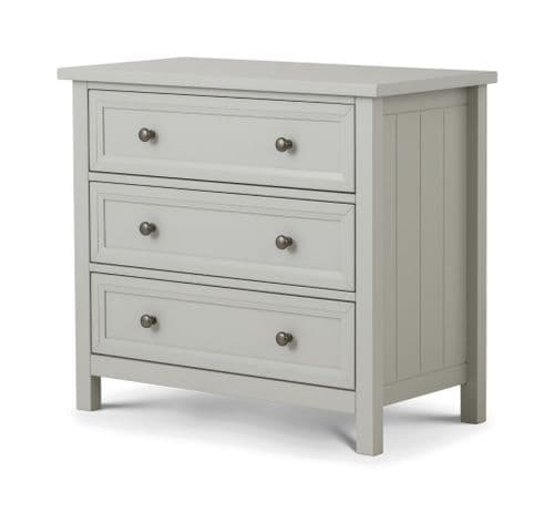 Legnano Dove Grey Lacquered Finish 3 Drawer Wide Chest JB292
