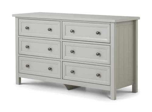 Legnano Dove Grey Lacquered Finish 6 Drawer Wide Chest JB294