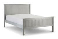 Legnano Durable Dove Grey Lacquered Finish King Size Bed JB287