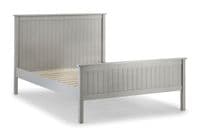 Legnano Durable Dove Grey Lacquered Finish King Size Bed JB287