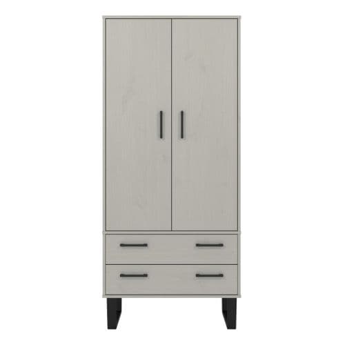 Lila 2 Door 2 Drawers Wardrobe in Grey Pine TXG582 CP