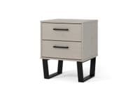 Lila 2 Drawer Bedside Cabinet in Grey Pine TX5G510 CP