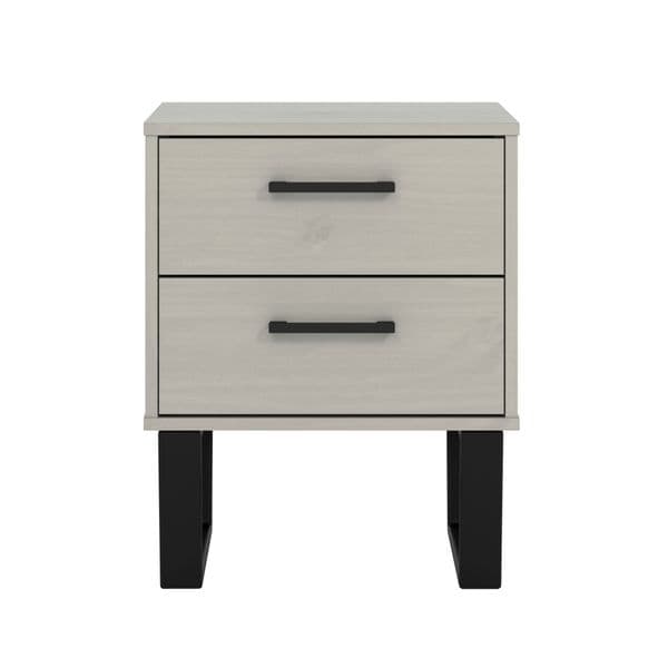 Lila 2 Drawer Bedside Cabinet in Grey Pine TX5G510 CP