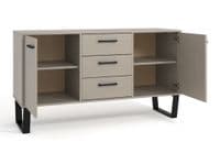 Lila Sideboard 2 Doors, 3 Drawers in Grey Pine TXG916 CP