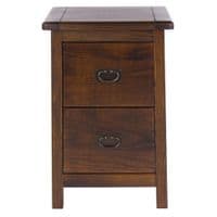 Lincoln Dark Lacquered 2 Drawer Petite Bedside Cabinet BT209