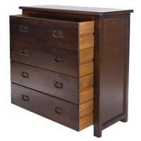 Lincoln Dark Lacquered 4 Drawer Chest BT214