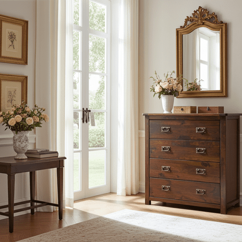 Lincoln Dark Lacquered 4 Drawer Chest BT214