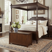 Lincoln Dark Lacquered Ottoman Storage Box BT240