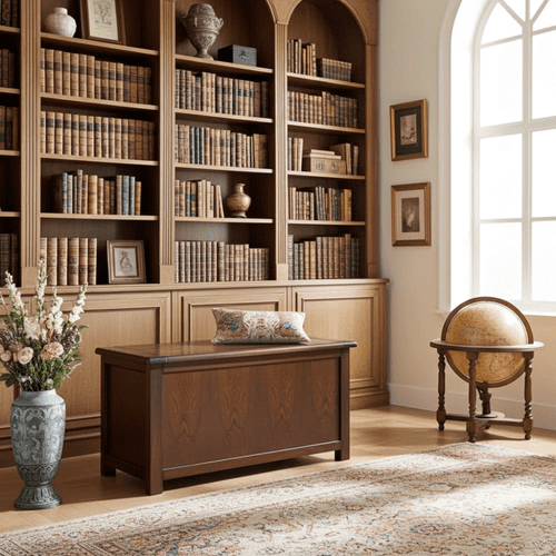 Lincoln Dark Lacquered Ottoman Storage Box BT240