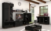 Lorenz Black And Oak Floating Wall Shelf