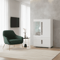 Lorenz High Gloss White and Grey Low Display Cabinet T12 3024