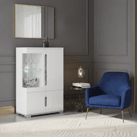 Lorenz High Gloss White and Grey Low Display Cabinet T12 3024