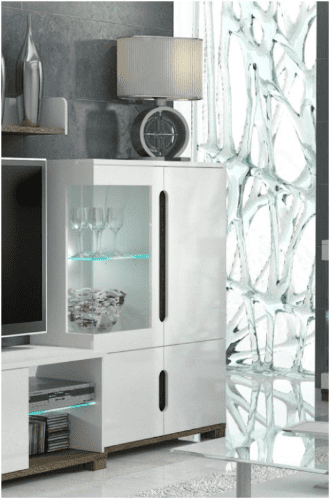 White Cabinet With Glass Doors | White Sideboard Cabinet
