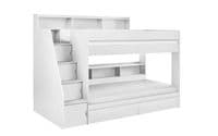 Lorient White lacquered Staircase  Bunk Bed 24JB213