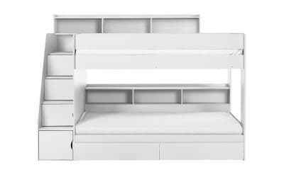 Lorient White lacquered Staircase Bunk Bed 24JB213