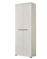 Luca 2 Door Slim 67.5cm Narrow Compact Wardrobe in Modern White Oak