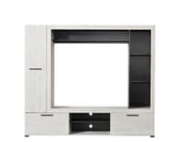 Luca Entertaiment Unit Wall TV Cabinet in White Oak and Black