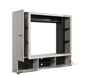 Luca Entertaiment Unit Wall TV Cabinet in White Oak and Black