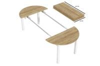 Lukas White and Oak Effect Round Extending Dining Table - SZY-INDS2OAK