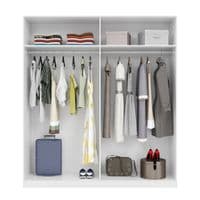 Luma White 180cm Wide 4 Door Wardrobe - Online Outlet