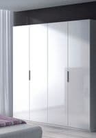 Luma White 180cm Wide 4 Door Wardrobe - Online Outlet