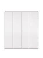 Luma White 180cm Wide 4 Door Wardrobe - Online Outlet