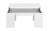 Lumin White Soft Gloss Coffee Table with Lift-up Storage - 001637BO S/O