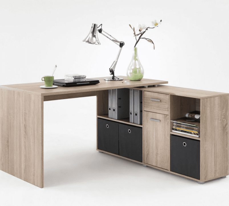 Luna Computer Desk Luna L shaped Corner Computer Desk Oak by furniturefactor