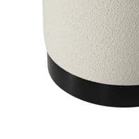 Lyra Ivory Boucle Small Pouffe - 26LD