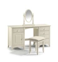 Mérida Stone White Twin Pedestal Dressing Table JB126
