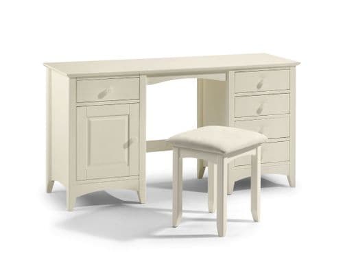 Mérida Stone White Twin Pedestal Dressing Table JB126