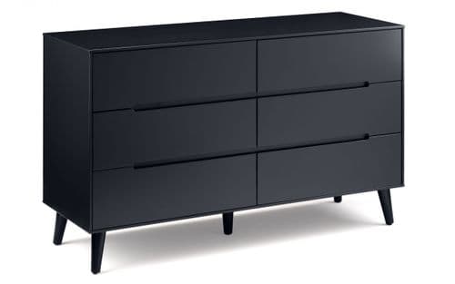 Madrid Matt Anthracite 6 Drawer Wide Chest 22JB15