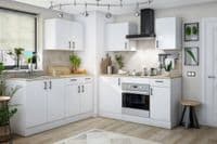 Magna Modular 400mm Kitchen Unit 1 Door Wall Cupboard White Gloss - 001020B