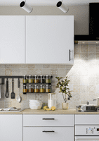 Magna Modular 600mm Kitchen 1 Door Wall Cupboard White Gloss - 001021B