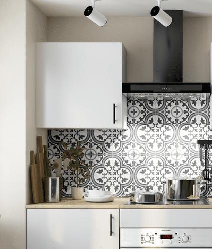 Magna Modular 600mm Kitchen 1 Door Wall Cupboard White Gloss - 001021B