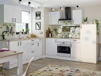 Magna Modular 600mm Kitchen Cabinet Oven Base Unit  White Gloss - 0F1010B