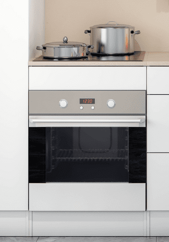 Magna Modular 600mm Kitchen Cabinet Oven Base Unit White Gloss - 0F1010B