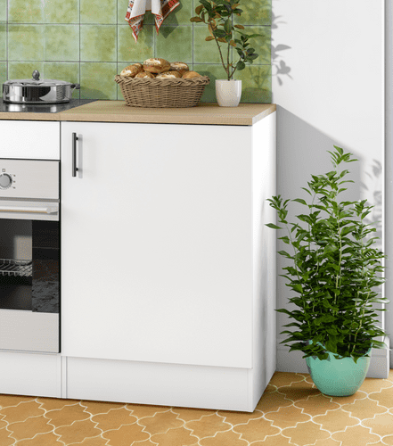 Magna Modular 600mm Kitchen Cupboard Unit White Gloss - 0F1011B