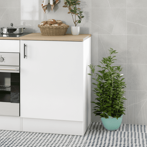 Magna Modular 600mm Kitchen Cupboard Unit  White Gloss - 0F1011B