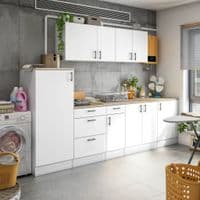 Magna Modular 600mm Tall Kitchen Cabinet Cupboard  White Gloss - 0F1026B