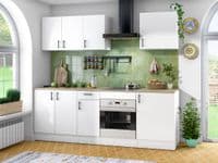 Magna Modular 800mm Kitchen Cabinet Sink Base Unit  White Gloss - 0F1015B