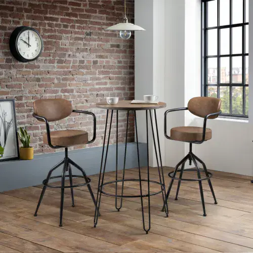 Mainz Dark Brown  Round Bar Table 24JB366