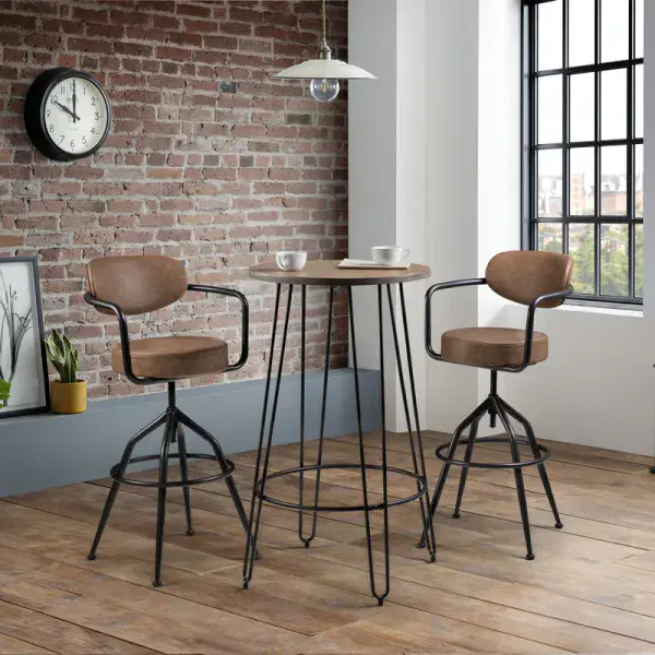 Mainz Dark Brown  Round Bar Table 24JB366
