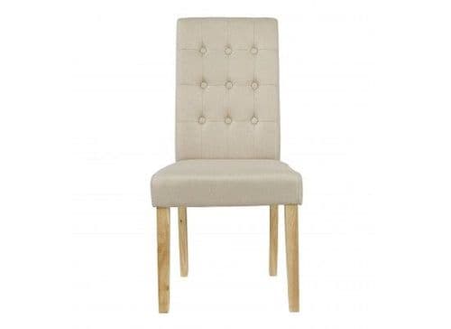 Mana Beige Linen Set Of 2 Dining Chairs 17LD460